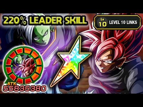 220% LEADER SKILL! 100% EZA LR GOKU BLACK & ZAMASU LEVEL 10 LINKS! Dragon Ball Z Dokkan Battle