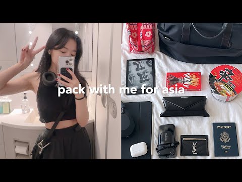 PACK WITH ME FOR ASIA✈️ pulling an all-nighter, travel essentials & prep