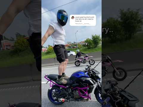 I really do my best to please the audience🙃 #motorcycle #wheelie #bikelife