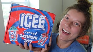 Icee Squishi Scented Cherry and Blue Raspberry ASMR Unboxing Review