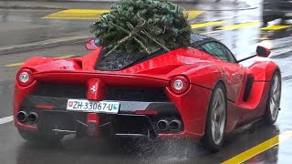 Supercars you didn't expect to see in the Rain 🌧️ (LaFerrari, SLR Stirling Moss, Chiron, EB110, F40)