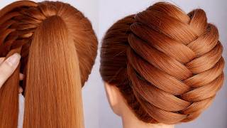 So Beautiful! Simple Messy Bun Hairstyle for Ladies | Easy Hairstyle For Wedding Or Party
