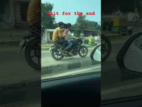 Bike on divider 🏍️