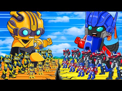 トランスフォーマーライズビースト：Help Are - Mini Bumblebee, Optimus Prime, cheetah of unicron Titansaurus