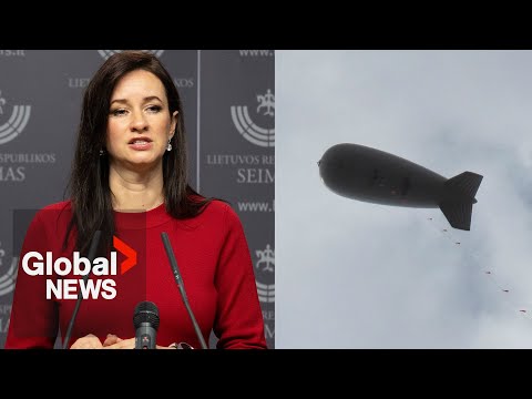 YouTube video thumbnail: Lithuania Threatens to “Shoot Down” Belarus Smuggler Balloons Repeatedly Interrupting air Traffic