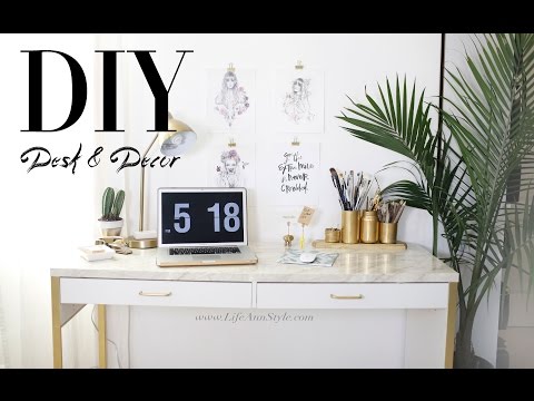 5 EASY DIY Desk Decor & Organization IKEA Hacks | ANN LE