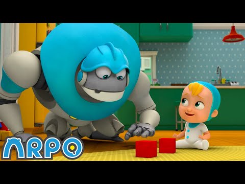 GIANT Building Blocks Tower 🧸| Baby Daniel and ARPO The Robot | Funny Cartoons for Kids