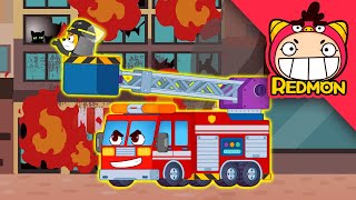 Make a Ladder Truck | Vehicle Assembly | 4K cartoon | REDMON