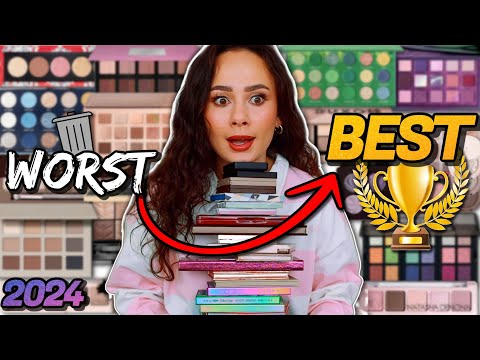 I RANKED EVERY EYESHADOW PALETTE OF 2024 FROM WORST TO BEST! 64 PALETTES REVIEWED