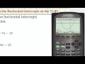 TI-89 Graphing Calculator: Finding Horizontal Intercepts