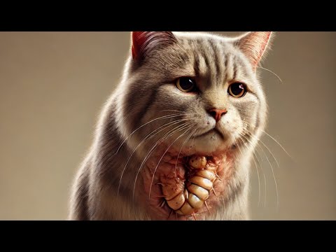 Removing A Humongous Cuterebra From A Cat's Neck (Part 87)