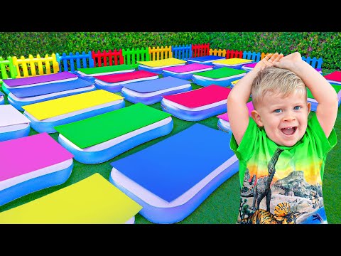 Oliver and Mom Surprise Pools Adventures