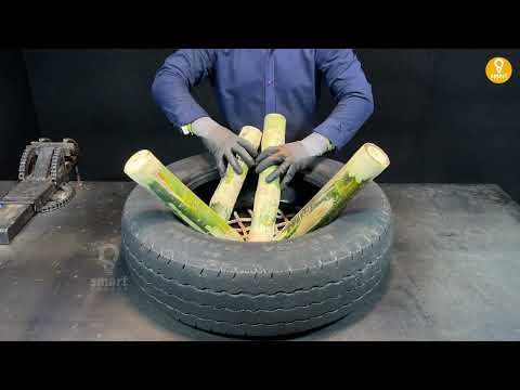 USA People Never Know their Old Tires Can Made Into Awesome Chairs & Table.