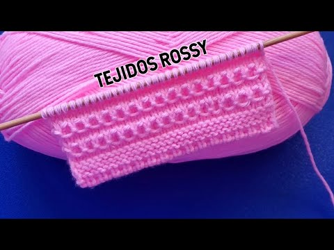 HERMOSO PATRÓN🧶 PARA TEJER CHOMPAS CHALECOS SUÉTER A DOS AGUJAS 🌸  / TEJIDOS ROSSY #tejido