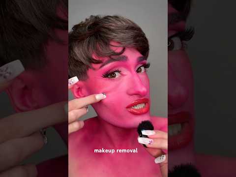 DESMAQUILLENSE CONMIGO🫣😂 disfrutenlo #makeup #makeupremoval #pinkmakeup #asmr #makeuptutorial
