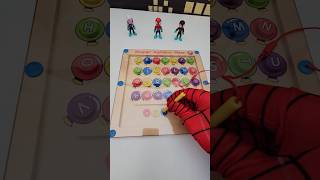 Spidey Hands Teaches How To Spell Word "Spidey" Alphabet puzzle Learning Video For Kids