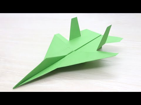 How to Make a Jet Paper Airplane that Flies Very Far | MIG-29