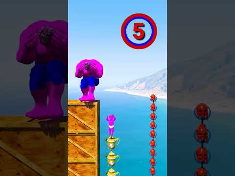 GTA 5: PINK HULK VS VENOM KID SAVE FROM PIT 🥹🥺
