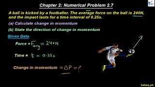 Class 11th | Punjab Board (2025-26) | Chapter 2 | Numerical Problem: 2.7
