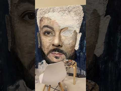 Процесс создания портрета из одежды Филиппа Киркорова @kirkorovofficial
