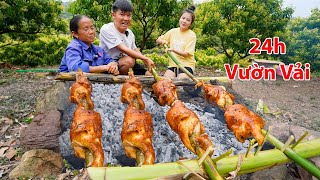 Hưng Vlog - Thử Thách Mẹ Bà Tân Vlog Và Em Gái Thanh Lương 24H Ở Vườn Vải Thiều