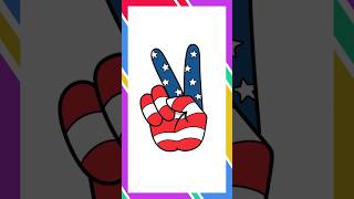 Drawing Peace Amerika Patriotic Cartoon Easy