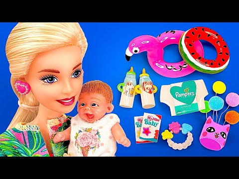 16 DIY BARBIE MINIATURES / BABY DOLL CRAFTS / BARBIE DOLL VIDEOS / DOLLHOUSE