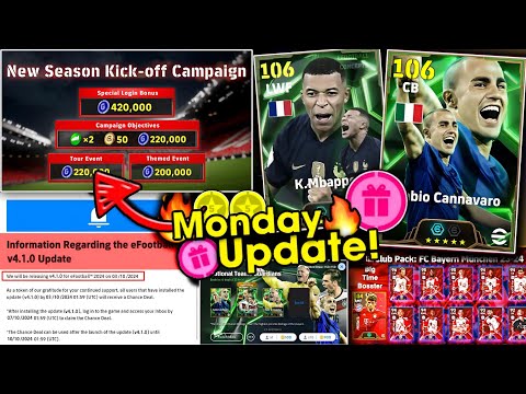 v4.1.0 Update, New Managers Pack 🔥 What Is Coming On Monday And Thursday In eFootball 2025