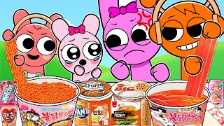 Incredibox Sprunki - Baby vs Adult Convenience Store PINK ORANGE MUKBANG | ASMR | Animation