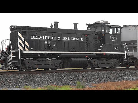Norfolk Southern Hauling a Belvidere & Delaware Switcher
