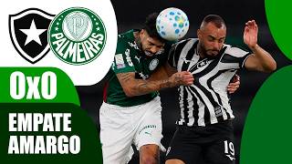 EMPATE AMARGO E PERDA DA LIDERANÇA! BOTAFOGO 0 X 0 PALMEIRAS NO BRASILEIRÃO 2026