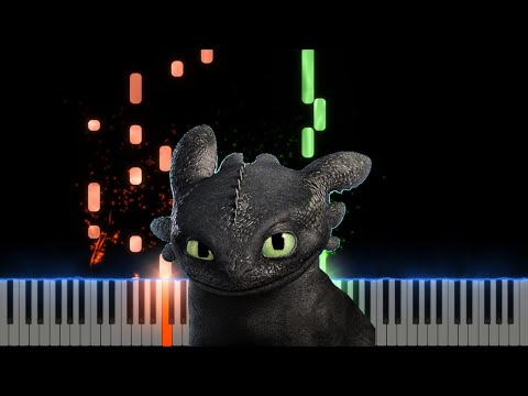 En las danzas y los sueños Como entrenar a tu Dragon Piano Cover Midi tutorial Sheet app  Karaoke