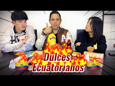 MEXICANO 🇲🇽 PRUEBA DULCES ECUATORIANOS 🇪🇨/ DIEGO CUEVA