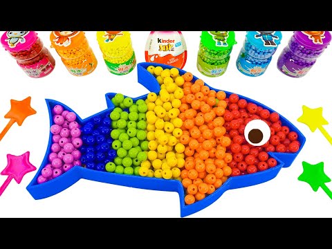 Satisfying Video | How To Make Rainbow Fish Bathtub With Mixing Beads Cutting | ASMR By Yo Yo