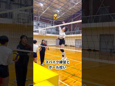 【春高バレー兵庫代表】スパイク練習とボール拾い/氷上高校