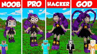 Lily Lovebraids Build Battle Challenge - Noob vs Pro vs Hacker vs God - Minecraft Animation