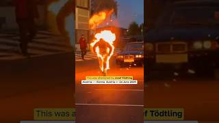 Pulling a car 100 m while on FIRE 😲🔥