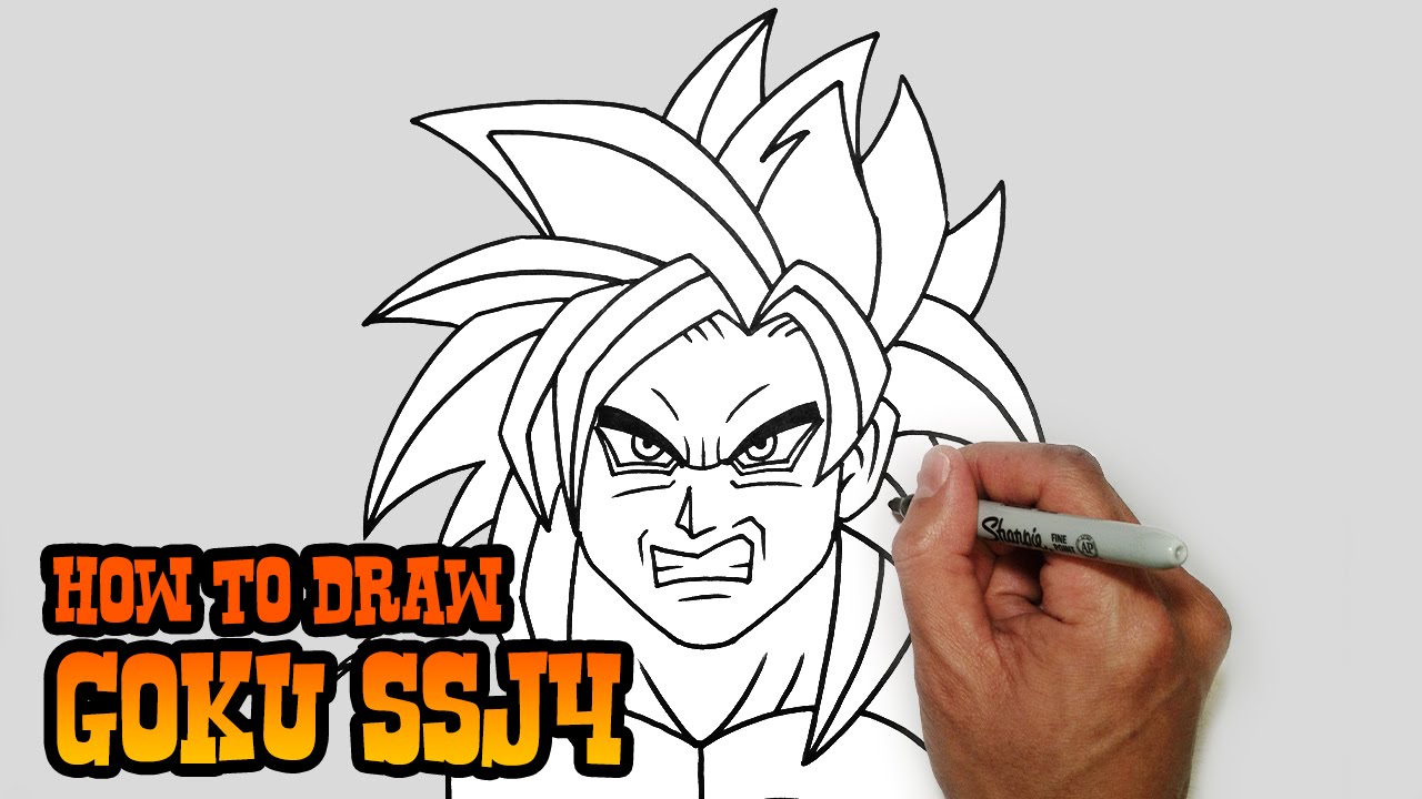 How to Draw Goku SSJ4- Dragonball Z- Video Lesson