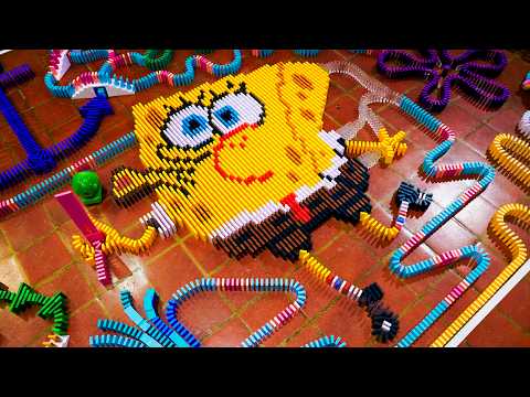 SpongeBob FALLS DOWN (Domino Compilation) - No Music