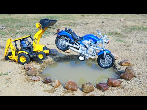 New Yamaha Rx100 Bike Accident Deep Mud Pulling Out jcb 3dx Plus ? Cartoon Video AutoRickshaw Dumper