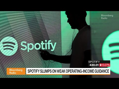 YouTube video thumbnail: Spotify Shares Fall Most Since 2022 on Operating Income Forecast