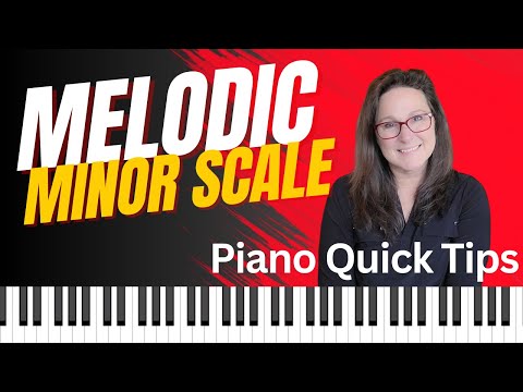 What is a melodic minor scale?  How to form and play melodic minor scales on piano.