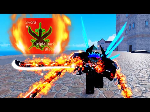 A BURNING Triple Dark Blade ??? | Blox Fruits