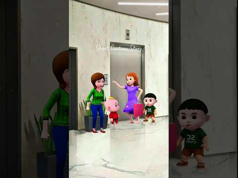 don't play with the elevator buttons part 2,/Ice Cream!😅#cartoon #comedy #shorts