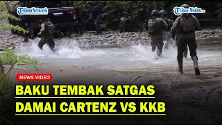 DETIK-DETIK BAKU TEMBAK Satgas Damai Cartenz Vs KKB di Yahukimo❗