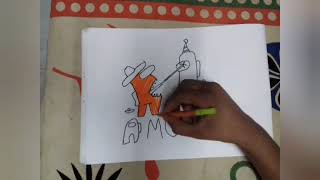 how to draw among us