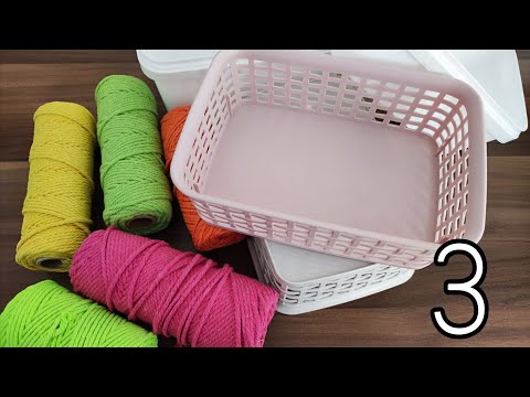 PLASTİK KUTULAR İLE YAPILABİLECEK 3 SEPET FİKRİ/3 IDEAS THAT CAN BE MADE WITH PLASTİC BOXES ❤
