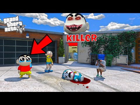 GTA V: Why Shinchan Kill doraemon in GTA 5 Telugu? 😢😭😖