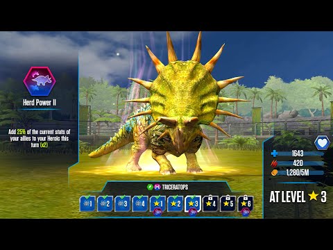 JURASSIC WORLD MOBILE NÂNG 3 SAO THẾ HỆ HEROIC ĐẦU TIÊN KỸ NĂNG ĐẶC BIỆT