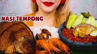 SPESIAL HUT RI KE-80🇮🇩 ASMR NASI TEMPONG IKAN GURAME,CUMI,UDANG & LALAPAN IKAN ASIN | ASMR Indonesia